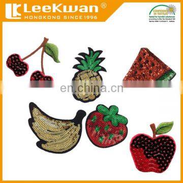 Embroidery Fruit Sequin Iron On Applique Patch,Sequin Fruit Patch,Embroidery Sequin Fruit Sticker Patch