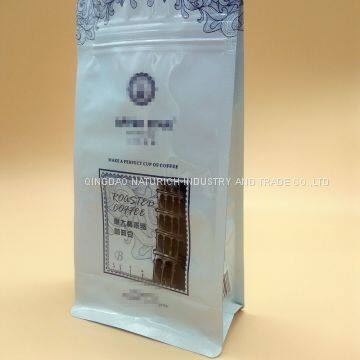 454g Quad Seal Coffee Bags/Plastic Packaging Bag for Food Packaging