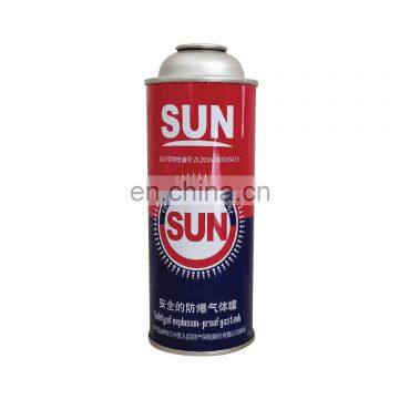 China empty butane gas can and aerosol tin can 220g