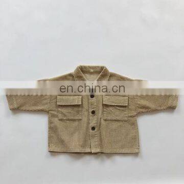 2020 Autumn and Winter Children's Jacket Retro Western Corduroy Cardigan Jacket photo-4