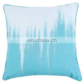 Spring painted stripe turquoise ombre water color aqua blue dye teal decorative pillow/cushion