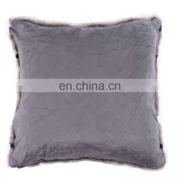 Custom Latest Design Pink Cover Fur Plush Body Car Waist Cushion /pillow Shaggy Faux Fur Cushion With Metallic Yarn photo-6