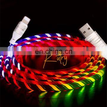 Luminous Data Lines 2.0A 1M Charge Cable For USB-Lightning Apple Mobile Phone