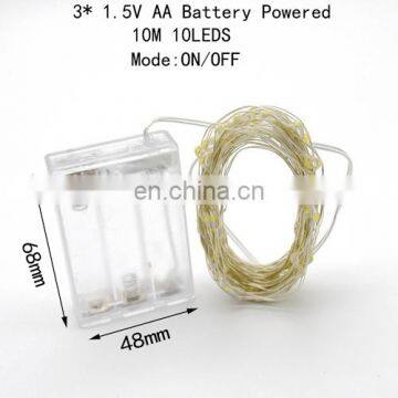 2M 3M 5M 10M Battery Silver Wire LED String Lights Holiday Lighting Fairy Garland for Christmas Wedding Party Decoration photo-5