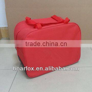 2014 Hot Red Trolley Cooler Bag With Wheels photo-5