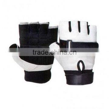 Weightlifting / Fitness Training Fancy White / Black Leather Gloves - Men / Women