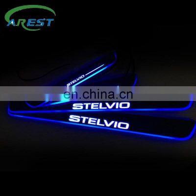 LED Door Sill Streamed Light For ALFA ROMEO STELVIO 949 2016-2020 Scuff Plate Acrylic Door Sills Car Sticker Accessories