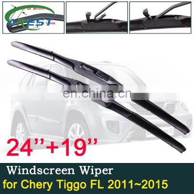 for Chery Tiggo FL 2011~2015 T11 Car Wiper Blade Front Windscreen Windshield Wipers Car Accessories J Hook Type 2012 2013 2014