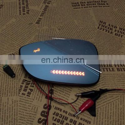 Panoramic rear view blue mirror glass Led turn signal Heating blind spot monitor for Toyota Wish 2011,2pcs