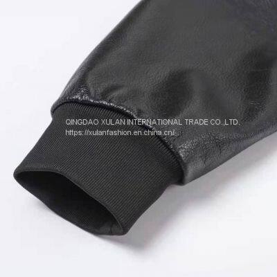 Men's Cowhide Baseball Jacket photo-4