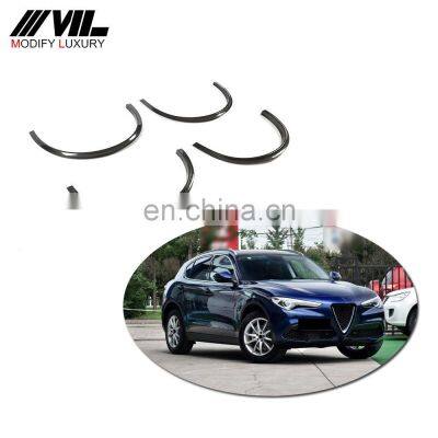 For Alfa Romeo Stelvio Carbon fiber Front Wheel Arch Fender Flares 2017-2018