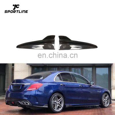 Carbon Fiber W205 Sport Rear Bumper Splitter for Mercedes Benz W205 C63 AMG Sedan 15-19