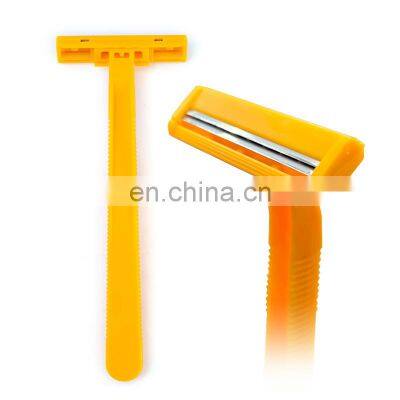 Popular hot selling blade disposable body shaver yellow customized shaver