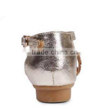 2016 New Design Shiny Sequined Pailette Flat Real Leather Sandals Shoes for Summer and Beach With Oxford Sole photo-4