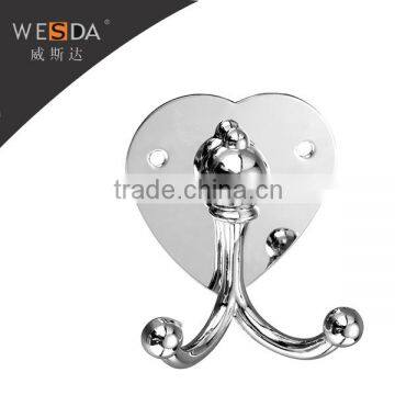 2014 alloy hook household modern design WESDA stainless steel wall hanging clothes hooks