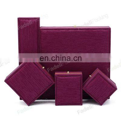Luxury PU Leather Jewelry Box Packaging Bangle Box Necklace Ring Bracelet