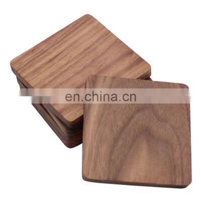 Japanese cup pad dining table Insulation pad black walnut wood cup pad customization