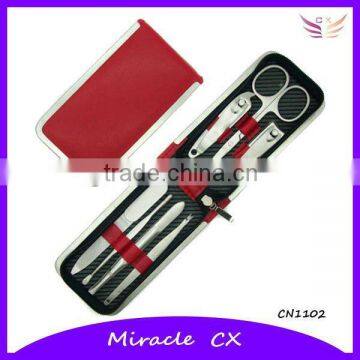 Red mini manicure set with zipper business gift set