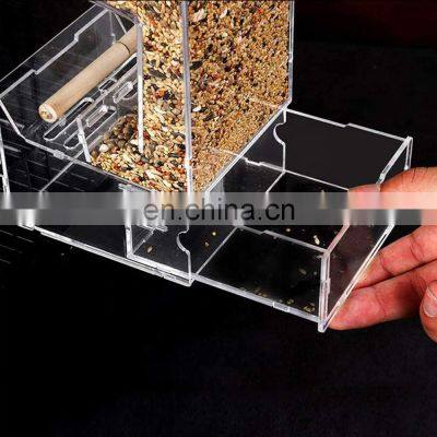 Automatic Acrylic Bird Seed Feeder Clear Acrylic Bird Cage