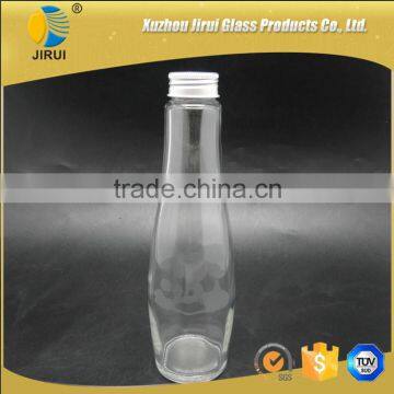 300ml glass soft drinking bottle with aluminum cap/ beverage bottle