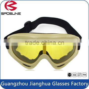 Trendy yellow lens shooting safety glasses night vision motorcycle goggles