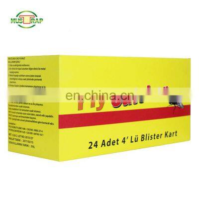 With 4 Rolls Sticky Catch Flies Paper Flying Glue Trap Ribbon Fly Catcher photo-2