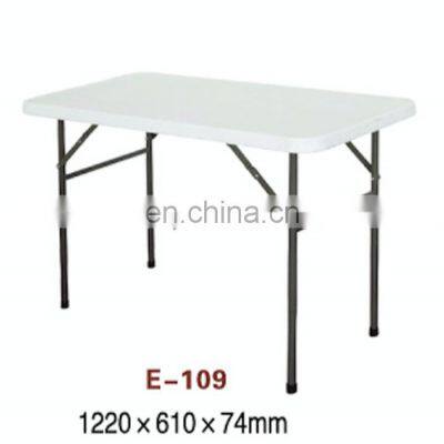 Super quality rectangle outdoor plastic folding dining table for sale