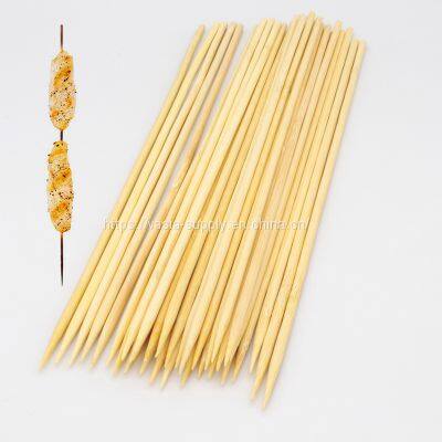 Wholesale natural Disposable round bamboo extra skewers grill time