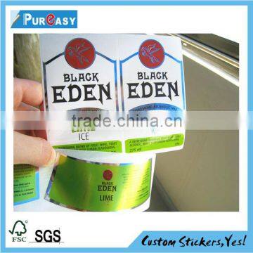 Printing adhesive label in roll or sheets sticker
