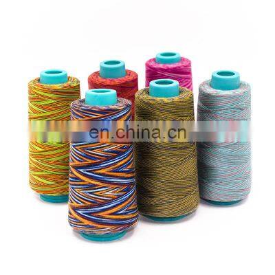 40/2 and 20/2 Rainbow Embroidery thread 3000m overlocking machine 5 threads