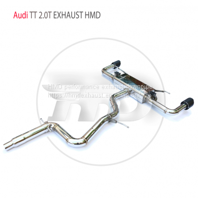 HMD Stainless Steel Exhaust System Manifold Downpipe Is Suitable For Audi TT 2.0T Auto Modification Parts Valve Car Accessories whatsapp008613189999301