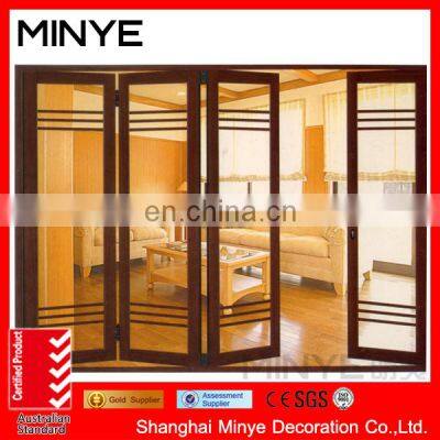 Aluminum Bifold Tempered Glass Sliding Bifold Folding Door With 5 Years Warranty photo-5