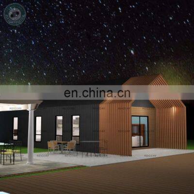 New Triangle Roof Prefab House Villa Wood Prefabricated Steel Frame Villa House for Sale photo-5