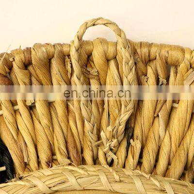 Best Price Black Natural WOven Water Hyacinth Mirror Round Wall Decoration High Quality WHolesale Made in Vietnam photo-5