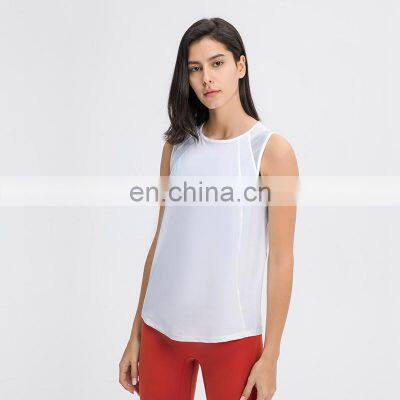 High Quality Comfortable Fitness Sleeveless Gym Wear T Shirt Breathable Workout Women Yoga Sports Tank Tops