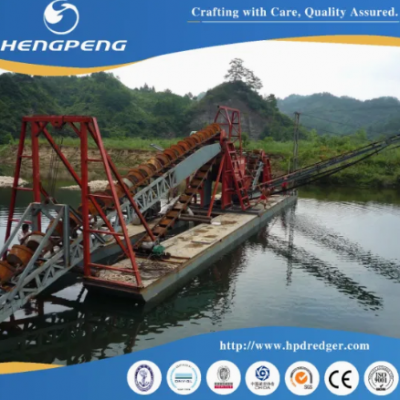 Heavy Duty Performance China Chain Bucket Gold Mining Dredger for Maximum Yield