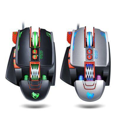 New V9 esports game mouse rechargeable programmable one hand touch rgb mouse for computer