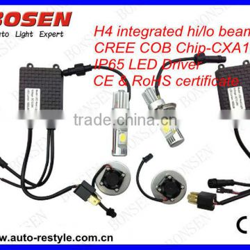 1800LM fan-cooled headlight bulbs 50w cree COB chip