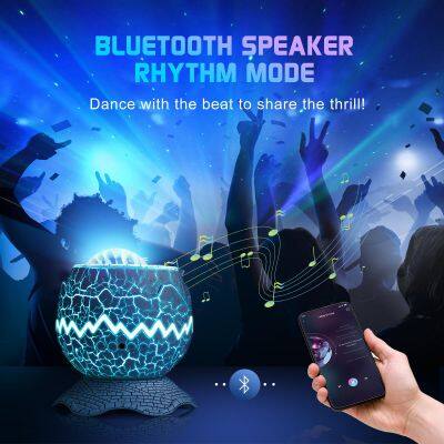 Galaxy Star Projector Night Light Dinosaur Egg Aurora Projector With Bluetooth Speaker White Noise for Kids Bedroom Decor photo-5