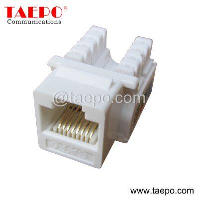 Sample Free UTP 8P8C 90 degree network CAT5E CAT6 RJ45 Keystone jack from China Factory TAEPO
