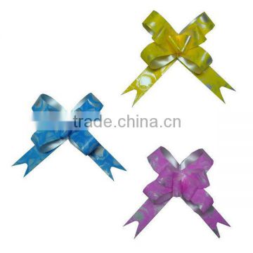 1C Prin Gift Butterfly Bow/16*320mm Matte Color Butterfly Pull Bow for Gift Wrapping