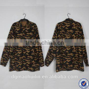 army coat manufacturers guangzhou long camo coat for soldiers