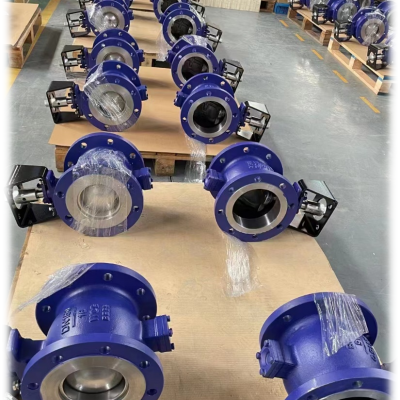 Compact V-Type Ball Valve with PTFE or Metal Seat Options for High-Pressure Environments