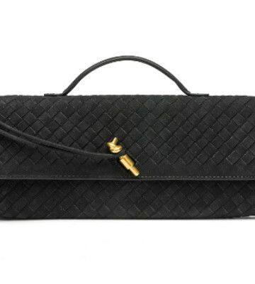 Handmade Woven Accordion Bag for Women, Crossbody Monk Strap Bag, Horizontal Clutch Evening Bag, Versatile Shoulder and Crossbod photo-5