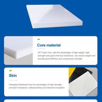 Anti-Scratch FRP PET Composite Board Retail Kiosk Countertop Panel Durable High Gloss Commercial Service Area FRP Sandwich Panel photo-2