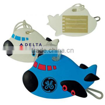 Leather Airplane Shaped Luggage Tag