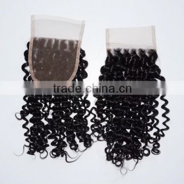 Good quality free parting virgin indian hair closure lace