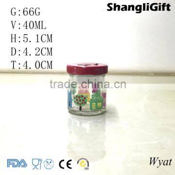 Wholesale 40ml Small Glass Pencil Knife Jars With Pencil Sharpener Lids