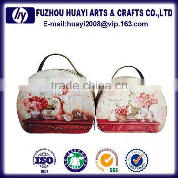 Colorful Cosmetic Box pu Printing Mini Storage Boxes Set Two