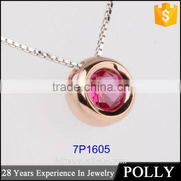 China jewelry AAAA zircon pendant necklace silver Fashion Jewelry